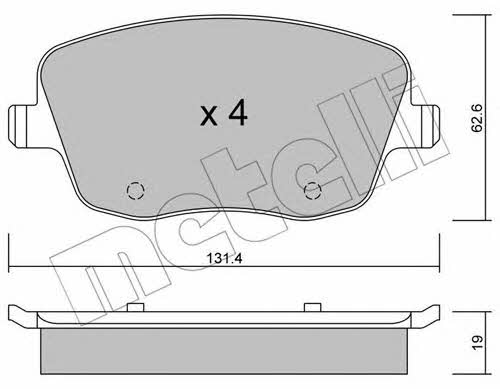 Metelli 22-0547-0 Brake Pad Set, disc brake 2205470: Buy near me in Poland at 2407.PL - Good price!