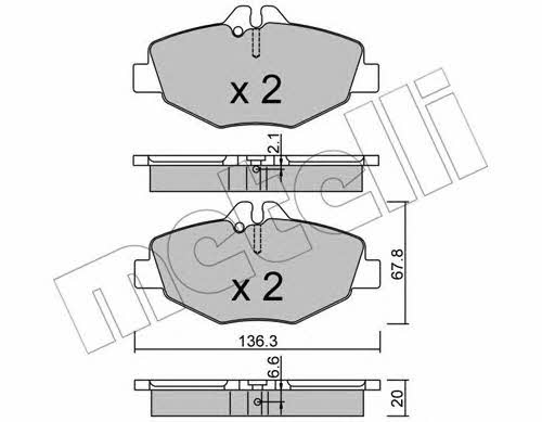 Metelli 22-0562-0 Гальмівні колодки, комплект 2205620: Приваблива ціна - Купити у Польщі на 2407.PL!