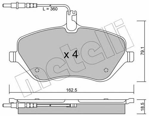 Metelli 22-0601-0 Brake Pad Set, disc brake 2206010: Buy near me in Poland at 2407.PL - Good price!