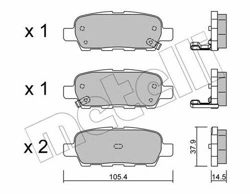 Metelli 22-0612-0 Brake Pad Set, disc brake 2206120: Buy near me at 2407.PL in Poland at an Affordable price!