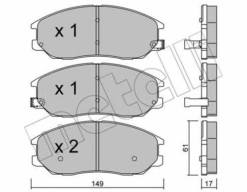 Metelli 22-0633-0 Brake Pad Set, disc brake 2206330: Buy near me in Poland at 2407.PL - Good price!