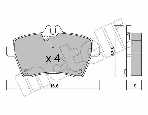 Metelli 22-0646-0 Brake Pad Set, disc brake 2206460: Buy near me at 2407.PL in Poland at an Affordable price!