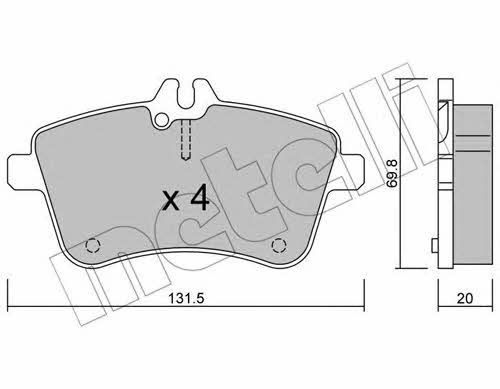 Metelli 22-0647-0 Brake Pad Set, disc brake 2206470: Buy near me in Poland at 2407.PL - Good price!
