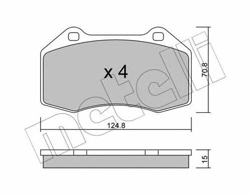 Metelli 22-0651-0 Brake Pad Set, disc brake 2206510: Buy near me in Poland at 2407.PL - Good price!