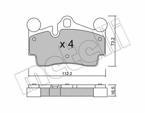 Metelli 22-0655-0 Brake Pad Set, disc brake 2206550: Buy near me in Poland at 2407.PL - Good price!