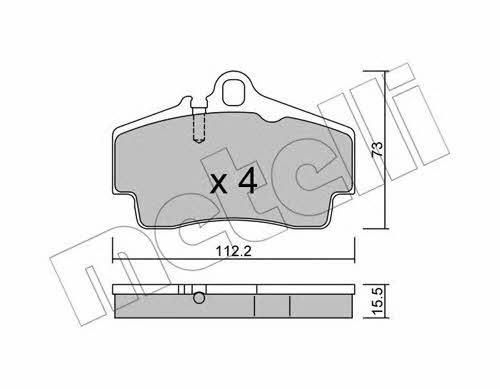 Metelli 22-0658-0 Гальмівні колодки, комплект 2206580: Приваблива ціна - Купити у Польщі на 2407.PL!