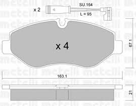 Metelli 22-0671-0K Тормозные колодки дисковые, комплект 2206710K: Отличная цена - Купить в Польше на 2407.PL!