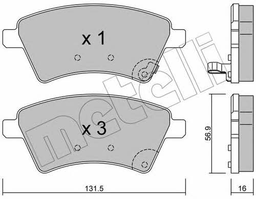 Metelli 22-0702-0 Brake Pad Set, disc brake 2207020: Buy near me in Poland at 2407.PL - Good price!