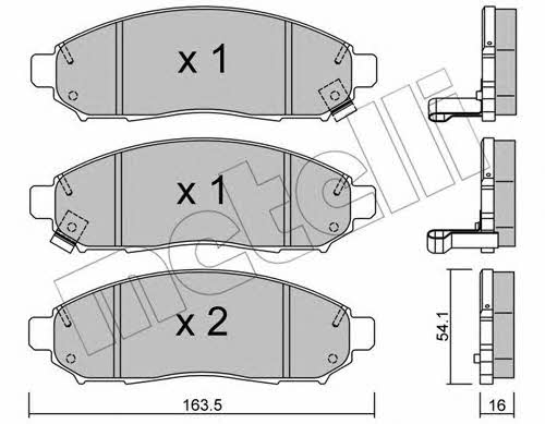 Metelli 22-0743-0 Brake Pad Set, disc brake 2207430: Buy near me in Poland at 2407.PL - Good price!