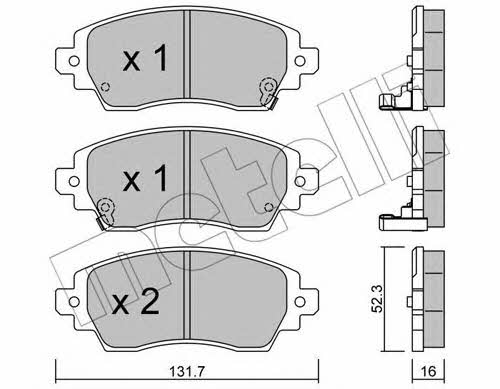 Metelli 22-0750-0 Scheibenbremsbeläge, Set 2207500: Bestellen Sie in Polen zu einem guten Preis bei 2407.PL!