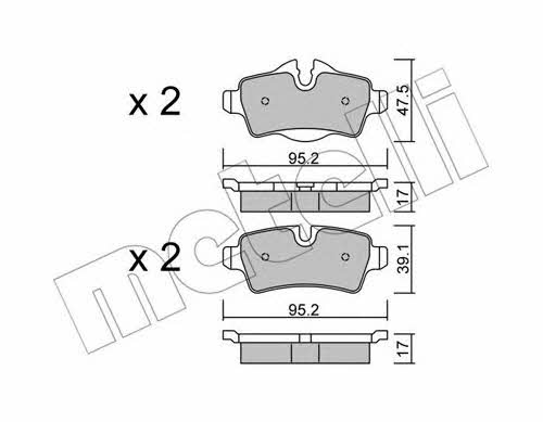 Metelli 22-0769-0 Brake Pad Set, disc brake 2207690: Buy near me in Poland at 2407.PL - Good price!