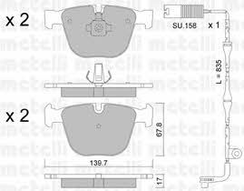 Metelli 22-0773-2K Тормозные колодки дисковые, комплект 2207732K: Отличная цена - Купить в Польше на 2407.PL!