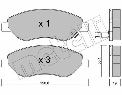 Metelli 22-0777-0 Гальмівні колодки, комплект 2207770: Купити у Польщі - Добра ціна на 2407.PL!