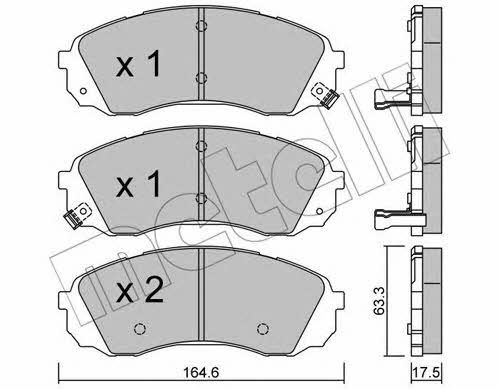 Metelli 22-0785-0 Brake Pad Set, disc brake 2207850: Buy near me in Poland at 2407.PL - Good price!