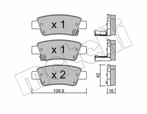 Metelli 22-0790-0 Тормозные колодки дисковые, комплект 2207900: Отличная цена - Купить в Польше на 2407.PL!