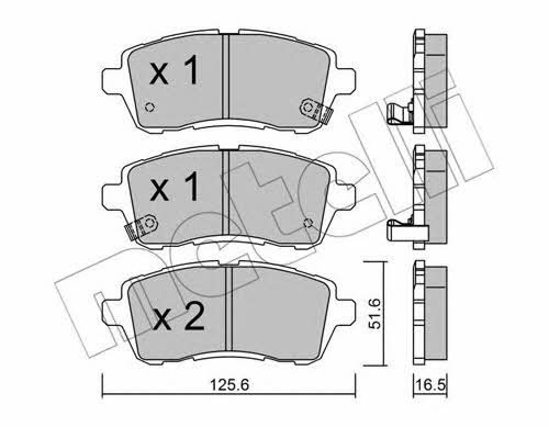 Metelli 22-0793-1 Тормозные колодки дисковые, комплект 2207931: Отличная цена - Купить в Польше на 2407.PL!