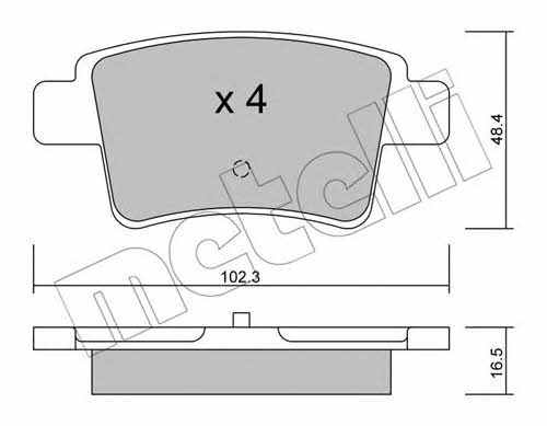 Metelli 22-0801-0 Brake Pad Set, disc brake 2208010: Buy near me in Poland at 2407.PL - Good price!