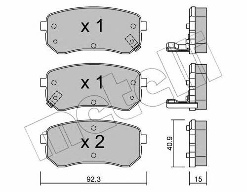 Metelli 22-0815-0 Brake Pad Set, disc brake 2208150: Buy near me in Poland at 2407.PL - Good price!