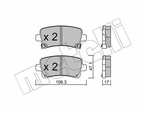 Metelli 22-0844-0 Scheibenbremsbeläge, Set 2208440: Kaufen Sie zu einem guten Preis in Polen bei 2407.PL!