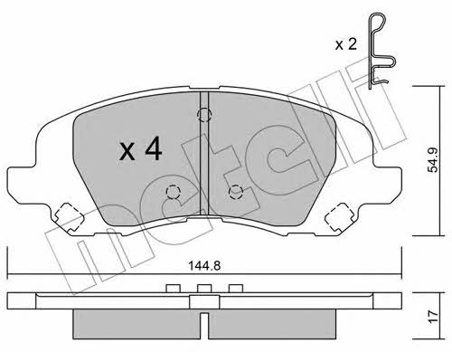 Metelli 22-0861-0 Тормозные колодки дисковые, комплект 2208610: Отличная цена - Купить в Польше на 2407.PL!