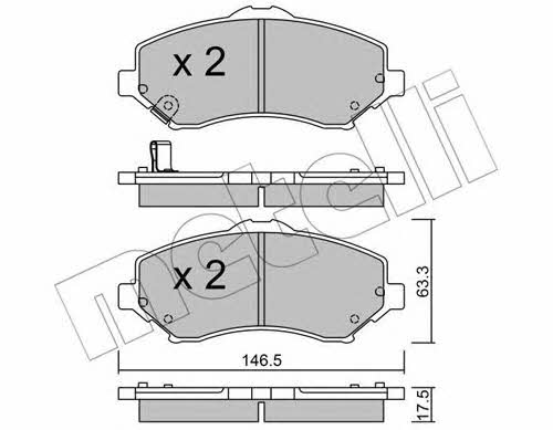 Metelli 22-0862-0 Brake Pad Set, disc brake 2208620: Buy near me in Poland at 2407.PL - Good price!