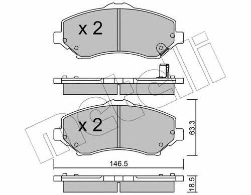 Metelli 22-0862-1 Тормозные колодки дисковые, комплект 2208621: Купить в Польше - Отличная цена на 2407.PL!