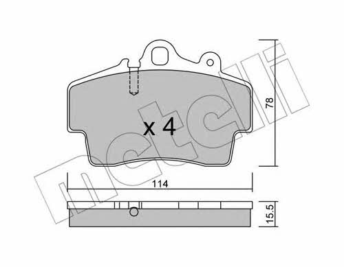 Metelli 22-0891-0 Гальмівні колодки, комплект 2208910: Приваблива ціна - Купити у Польщі на 2407.PL!