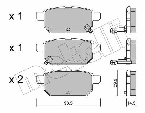 Metelli 22-0915-0 Brake Pad Set, disc brake 2209150: Buy near me in Poland at 2407.PL - Good price!