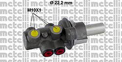 Metelli 05-0807 Brake Master Cylinder 050807: Buy near me in Poland at 2407.PL - Good price!