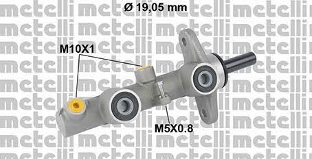 Metelli 05-0813 Brake Master Cylinder 050813: Buy near me in Poland at 2407.PL - Good price!