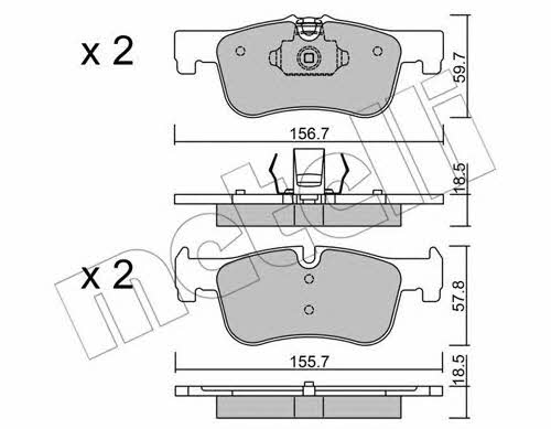 Metelli 22-0959-0 Scheibenbremsbeläge, Set 2209590: Kaufen Sie zu einem guten Preis in Polen bei 2407.PL!