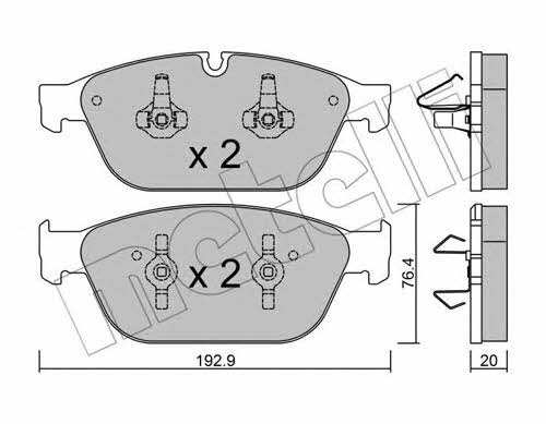 Metelli 22-0954-0 Brake Pad Set, disc brake 2209540: Buy near me at 2407.PL in Poland at an Affordable price!