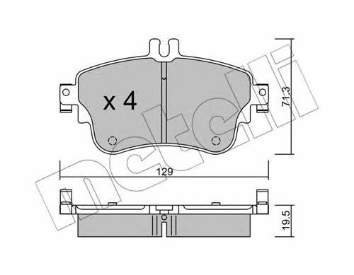Metelli 22-0964-0 Brake Pad Set, disc brake 2209640: Buy near me in Poland at 2407.PL - Good price!