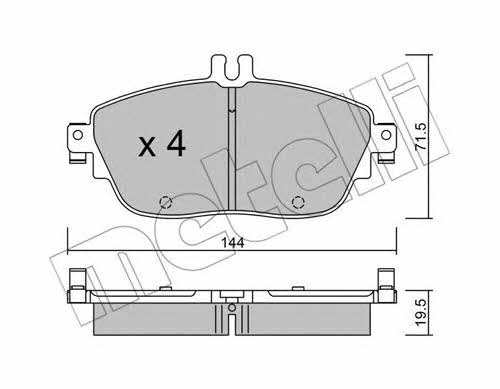 Metelli 22-0965-0 Brake Pad Set, disc brake 2209650: Buy near me at 2407.PL in Poland at an Affordable price!