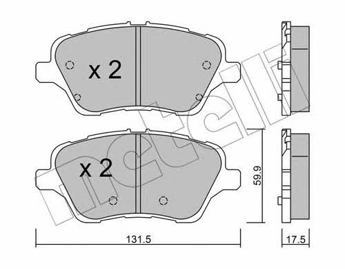 Metelli 22-0976-0 Brake Pad Set, disc brake 2209760: Buy near me in Poland at 2407.PL - Good price!