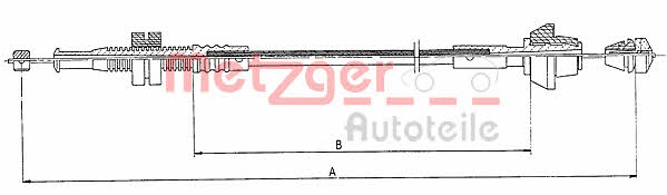 Metzger 11.0126 Трос акселератора 110126: Отличная цена - Купить в Польше на 2407.PL!