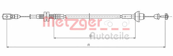 Metzger 11.0181 Accelerator cable 110181: Buy near me in Poland at 2407.PL - Good price!