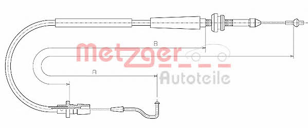 Metzger 11.0637 Accelerator cable 110637: Buy near me in Poland at 2407.PL - Good price!