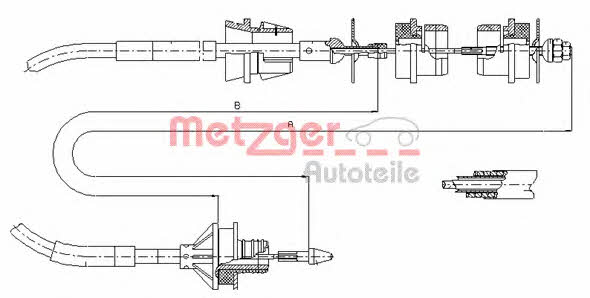 Metzger 11.2244 Clutch cable 112244: Buy near me in Poland at 2407.PL - Good price!