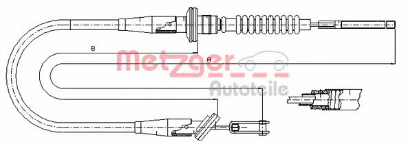 Metzger 11.2536 Clutch cable 112536: Buy near me in Poland at 2407.PL - Good price!