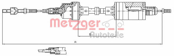 Metzger 11.2553 Clutch cable 112553: Buy near me at 2407.PL in Poland at an Affordable price!