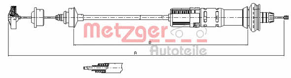 Metzger 11.3028 Clutch cable 113028: Buy near me at 2407.PL in Poland at an Affordable price!