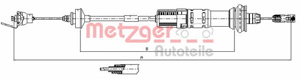 Metzger 11.3049 Трос сцепления 113049: Отличная цена - Купить в Польше на 2407.PL!