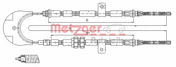 Metzger 11.5444 Трос стояночного тормоза 115444: Отличная цена - Купить в Польше на 2407.PL!