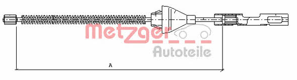 Metzger 11.5454 Cable Pull, parking brake 115454: Buy near me in Poland at 2407.PL - Good price!