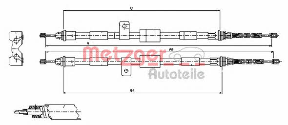 Metzger 11.5456 Seilzug, feststellbremse 115456: Kaufen Sie zu einem guten Preis in Polen bei 2407.PL!