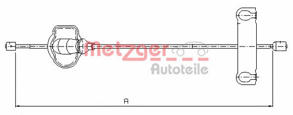 Metzger 11.5501 Cable Pull, parking brake 115501: Buy near me in Poland at 2407.PL - Good price!
