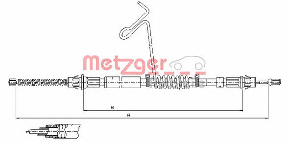 Metzger 11.5574 Linka hamulca ręcznego, prawy 115574: Atrakcyjna cena w Polsce na 2407.PL - Zamów teraz!