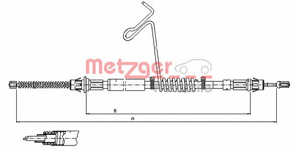 Metzger 11.5578 Трос стояночного тормоза, правый 115578: Отличная цена - Купить в Польше на 2407.PL!