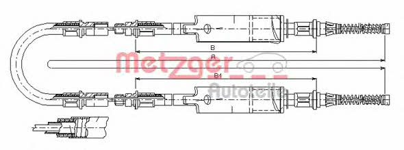 Metzger 11.5661 Cable Pull, parking brake 115661: Buy near me in Poland at 2407.PL - Good price!